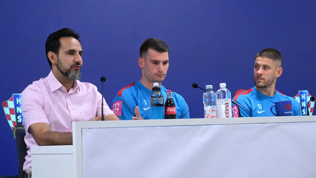 Gabriel Makki at an HNS press conference