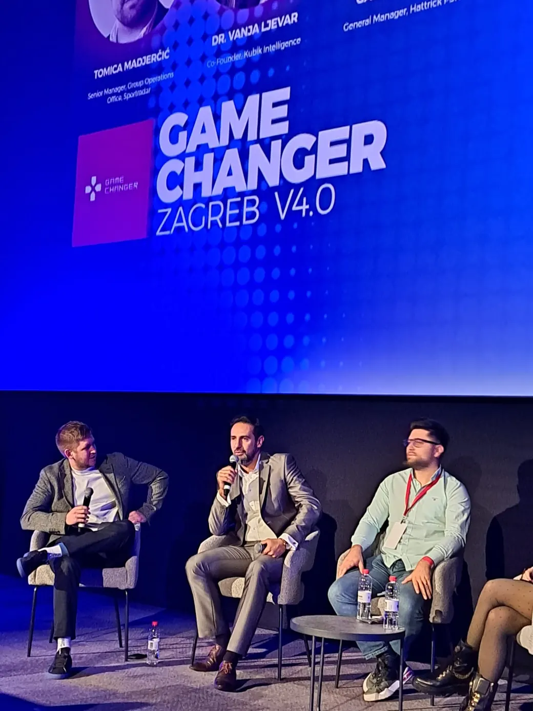 Gabriel Makki speaking on a panel at Game Changer Zagreb v4.0